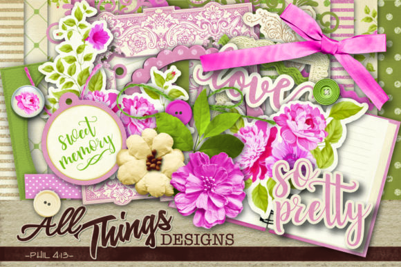 Download So Pretty Digital Scrapbook Kit - Scrapbook kit Collection