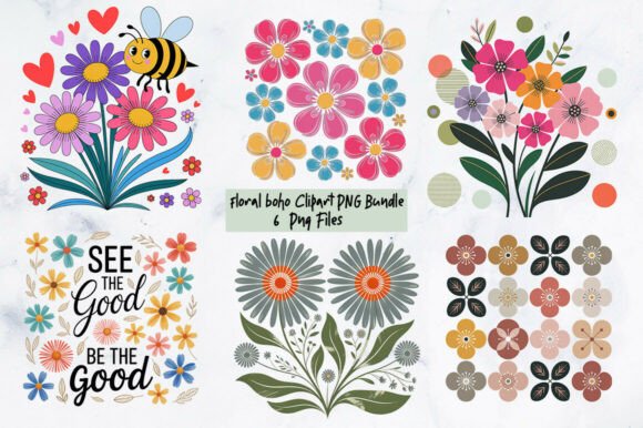 Download Floral Boho Clipart PNG Bundle - Boho clipart png Collection