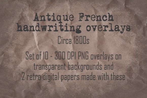 Download Antique French Handwriting Overlays - Antique Collection