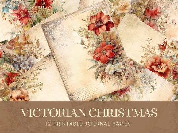 Download Antique Victorian Christmas Floral Paper - Antique Collection